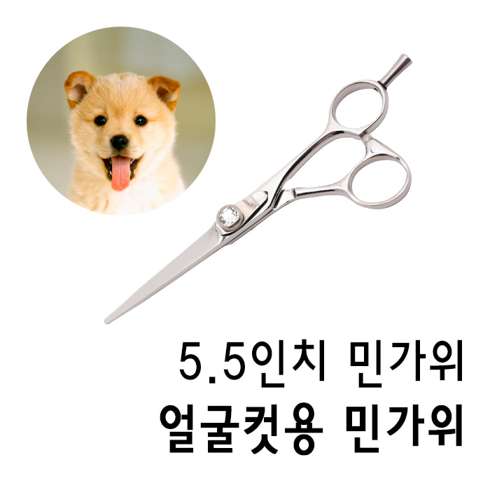 BTD-MP-55  ] 5.5인치 민가위 얼굴컷용 머즐용 부분미용 애견가위 아키즈뷰티